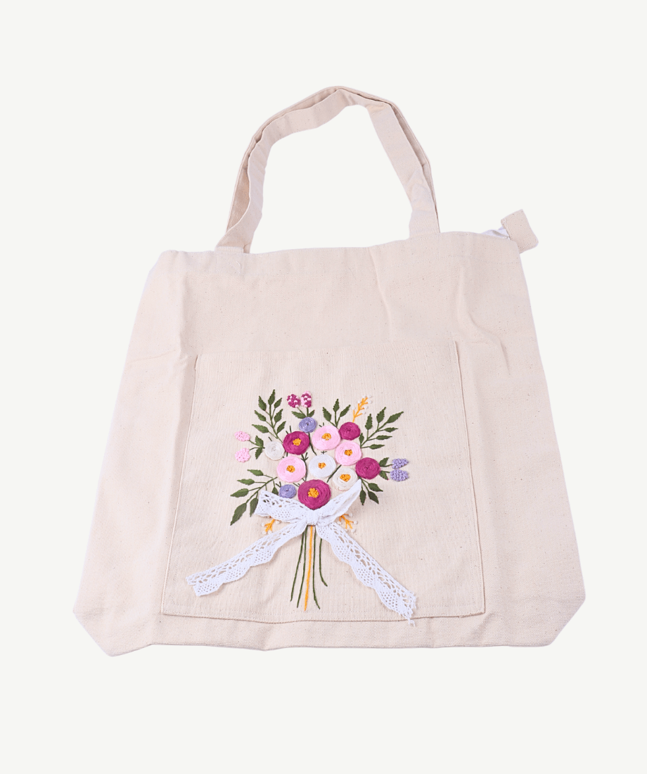 Handmade Cloth Bag – Traditional Embroidered Design - Image 3