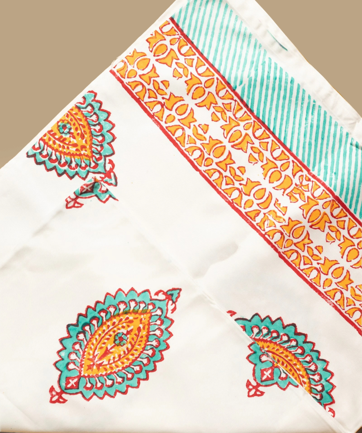 Maeve Mores Block print Fabric Table Cover - Image 4